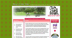Desktop Screenshot of maryscrittersitter.com